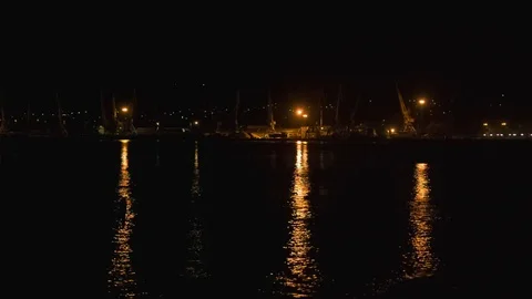 Flashing lights on the water Stock Footage 75613624