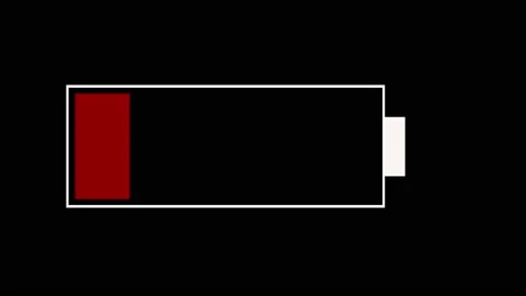 Flashing low battery, displayed 3D Vídeos de archivo 223563754