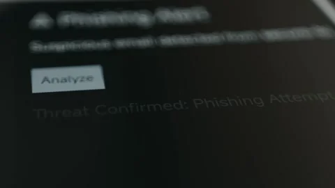Flashing message about a Confirmed Threat of a Phishing Attempt Stock Footage 332891335