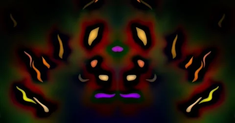 Flashing multi-colored spots move symmetrically Stock Footage 277192084