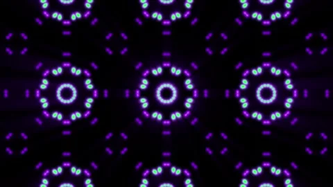 Flashing Neon Dot Lights Overlay Background Stock Footage 240325089