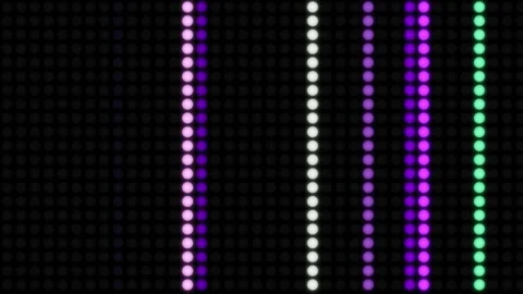 Flashing neon vertical circle dot led light for music event Stock Footage 240324257