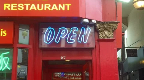 Flashing Open Sign 動画素材 8663272