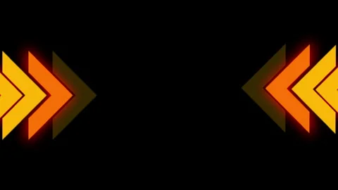 Flashing Orange Arrows Overlay background Stock Footage 290172513