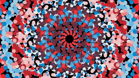 Flashing particles of different colors. VJ background. Stock Footage 83348617