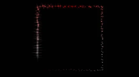 Flashing Particles, Forming Square (Ver. 1):  Looping Stock Footage 46127498