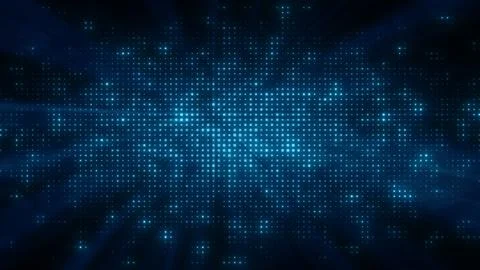 Flashing particles pattern with beams, rays. Stock Illustration