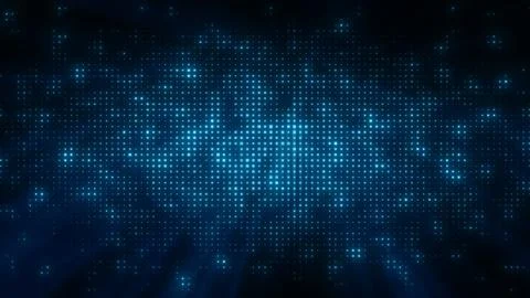 Flashing particles pattern with beams, rays. Stock Illustration