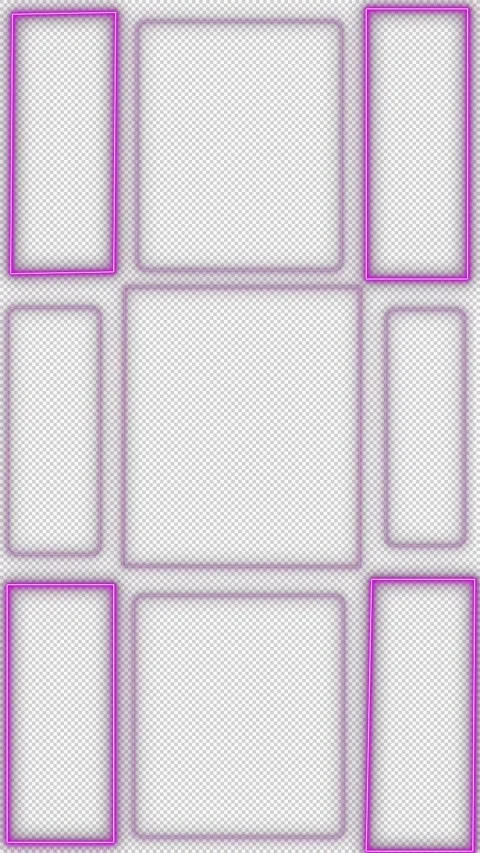 Flashing pink neon rectangles pattern on black with alpha Stock Footage 309449120