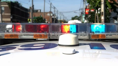 Flashing police lights Stock Footage 118581053
