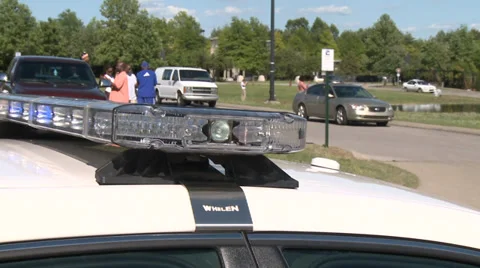 Flashing Police Sirens Stock Footage 33755547