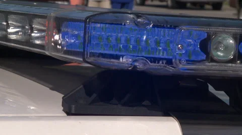 Flashing Police Sirens Stock Footage 33755728