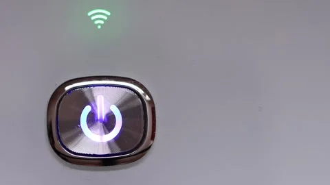 Flashing Power Button on an Electronic Device Stock Footage 278808842