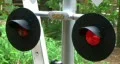Flashing Railroad Crossing Signal HD Footage