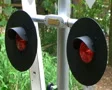 Flashing Railroad Crossing Signal SD Footage