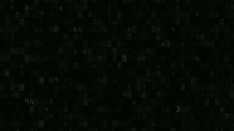 Flashing random green text and numeric symbols on a computer screen, loopable Stock Footage 80565921