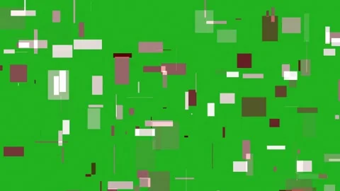 Flashing Of Rectangular Shapes With Different Color On Green Screen Stock Footage 241389401