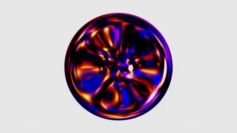 Flashing Red and Blue Light Crystal Ball Alpha Loop Stock Footage 240320409