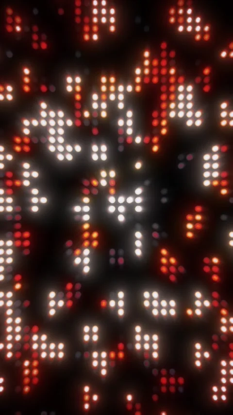 Flashing red glowing led screen matrix background 스톡 동영상 341787912