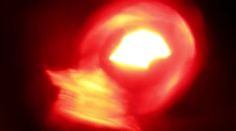 Flashing red LED emergency light at night Video stock 47262547