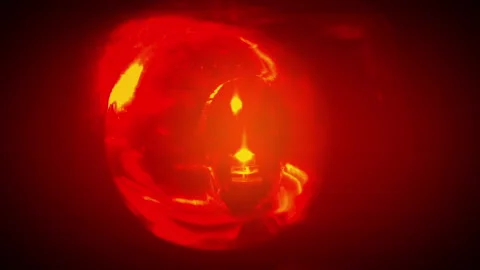 Flashing Red Light Danger Warning Loop Video stock 185770816