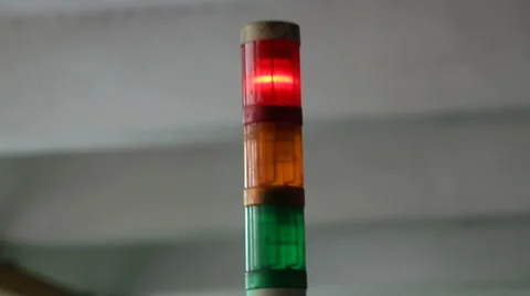 Flashing Red Light Stock Footage 3750488