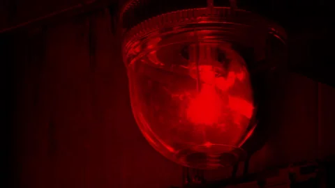 Flashing Red Light Looping Shot Stock Footage 152379836