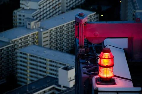Flashing red light Foto stock