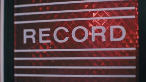 Flashing Red Record Light On Air Sign Stock Footage 322019450
