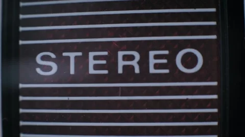 Flashing Red Stereo Indicator Light Vintage Audio Stock Footage 319405652