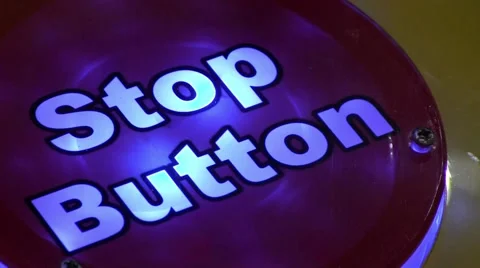 Flashing red stop button Video stock 60700043