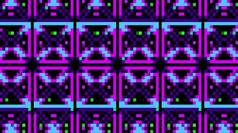 Flashing retro pixelate shape art vj loop Stock Footage 240323661