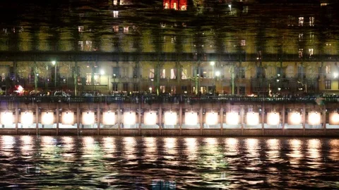 Flashing river lights Stock-Footage 82251137