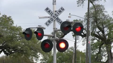 Flashing RR crossing Stock Footage 22423531