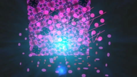 Flashing Shapes on Vertical Plane:  Looping Stock Footage 147226946