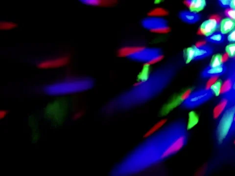 Flashing shiny multicolor stage lights circular movement entertainment disco Stock Footage 80627675