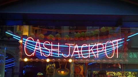 Flashing Sign At Arcade 動画素材 8663137