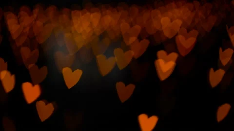 Flashing soft focus heart shape lights bokeh background. Stock Footage 142293948