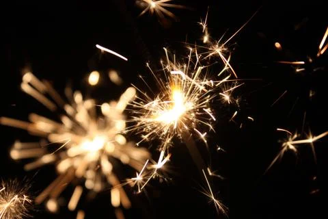 Flashing sparkler Stock Photos