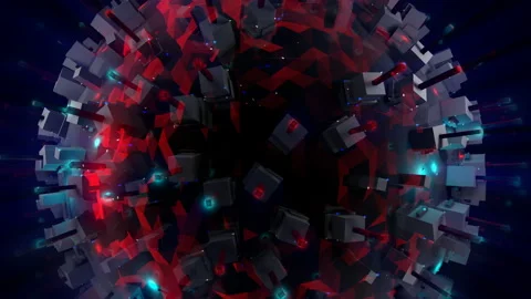 Flashing Spheres 4K 01 Stock Footage 119087773