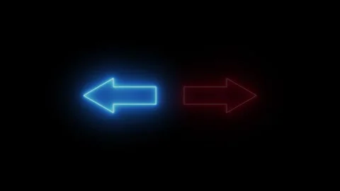 Flashing strobe arrow from an emergency light animation Stock Footage 321648837