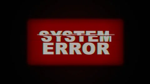 Flashing System Error Text with Glitch and Distortion Effects. Stock Footage 332948944