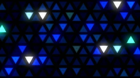 Flashing triangles LEDs wall blue Video stock 65230504
