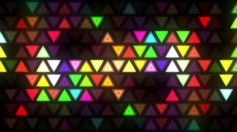 Flashing triangles LEDs wall dance Stock Footage 65230400