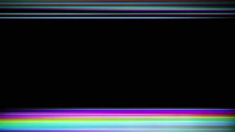 Flashing VFX banding defects, glitch distortion effect on a black background Stock Footage 148354555