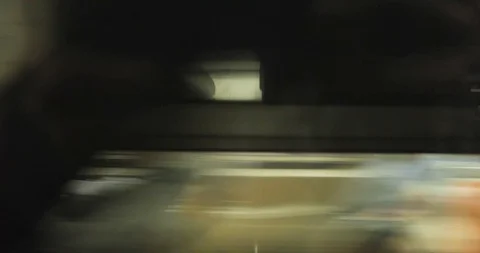 Flashing View from a Moving Subway Train Stock Footage 113013417