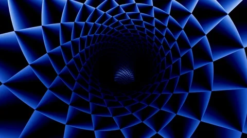 Flashing vortex in blue and white color with hypnotic and strobe effect Stock Footage 125153095