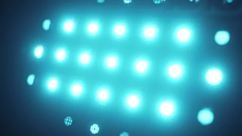 Flashing wall lights. Flashing lights Lanterns for clubs and discos. Matrix beam Stock Footage 137873253