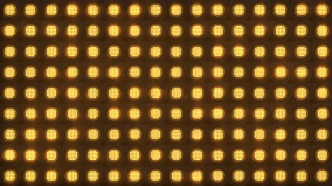 Flashing wall of lights stage seamless loop 3D render animation Stock Footage 218340265