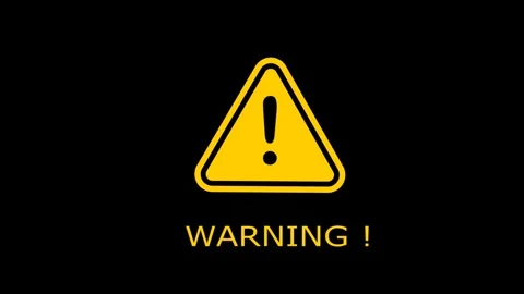 Flashing Warning Sign Yellow Triangle Exclamation Mark Alert Motion Stock Footage 335472354
